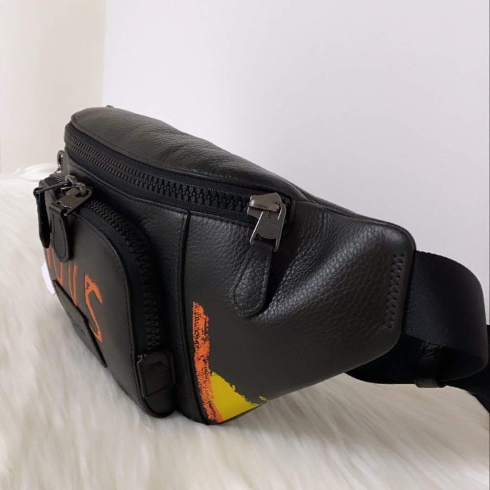 New💃Coach Coach X Jean Michel Basquiat Track Belt Bag - Picture 6 of 14